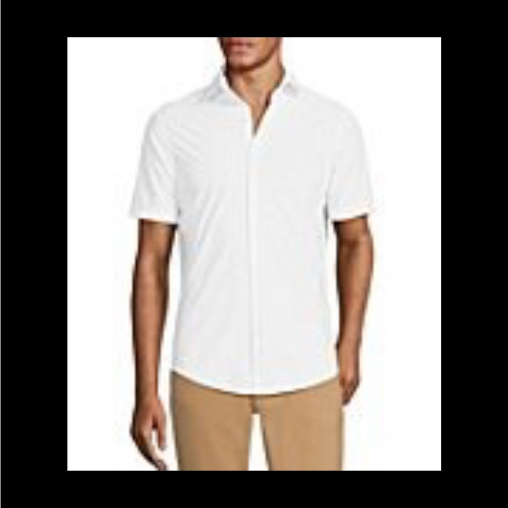 Murano Men's White Short Sleeve Button Down Shirt